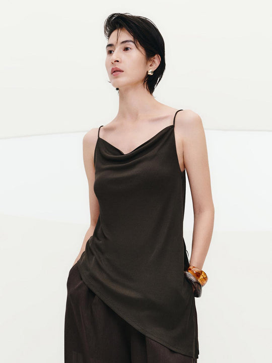 Asymmetric Strappy Skinny-Fit Tank Top