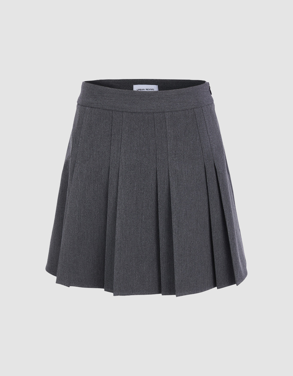 Pleated Mini A-Line Skirt
