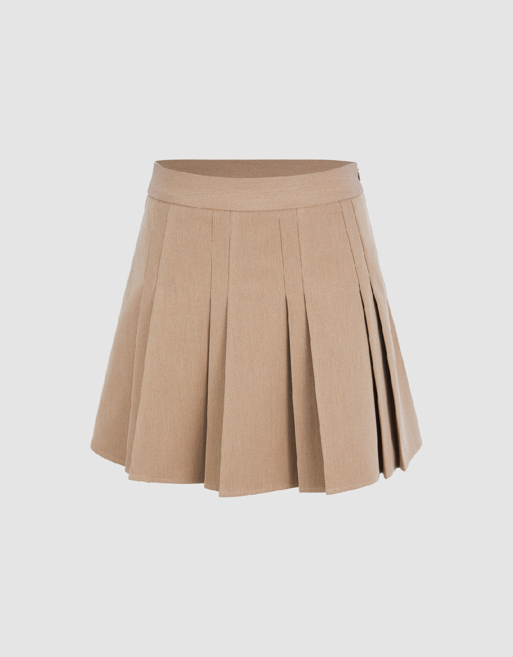 Pleated Mini A-Line Skirt