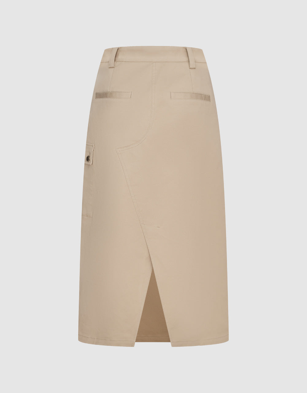Split Hem Midi Straight Skirt
