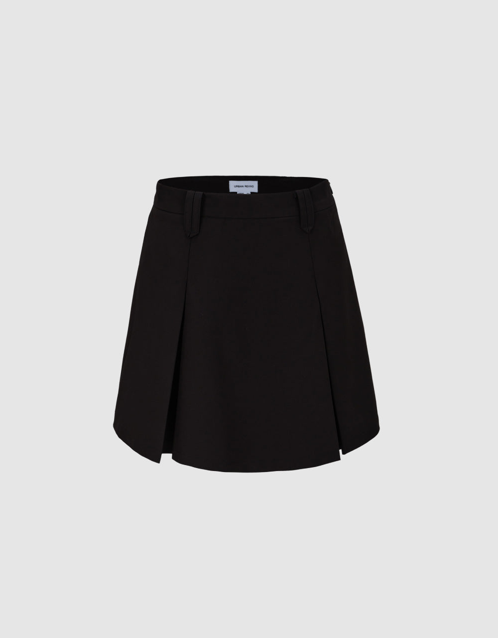 Pleated Mini A-Line Skirt