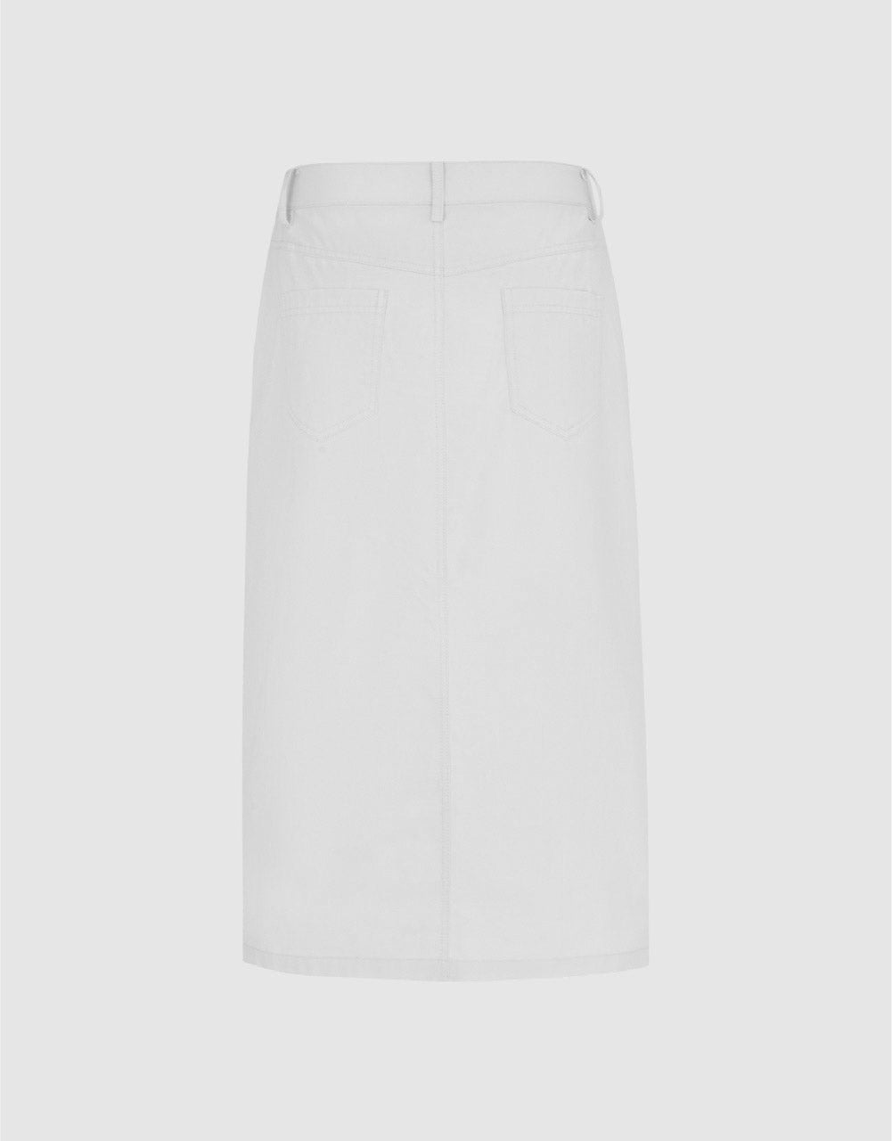 Split Hem Midi A-Line Skirt