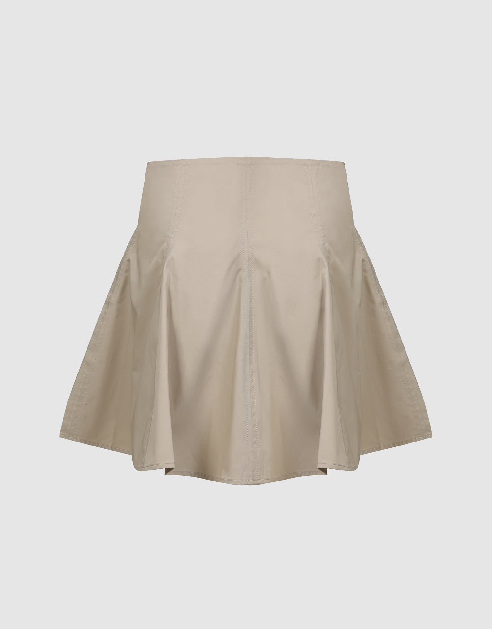 Pleated Mini Fishtail Skirt