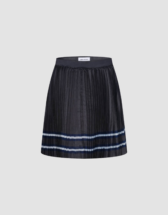Elastic Waist Mini A-Line Skirt