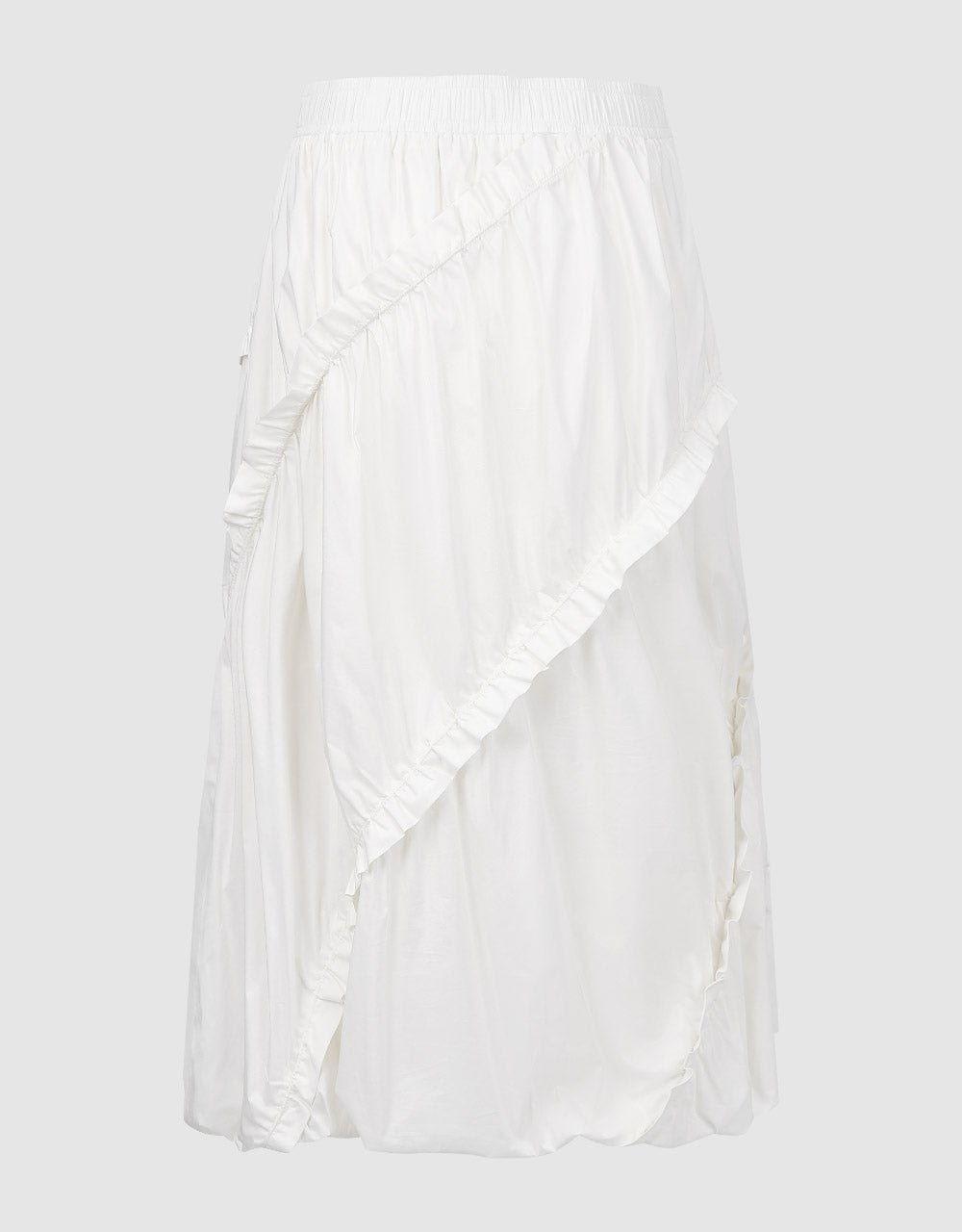 Elastic Waist A-Line Skirt