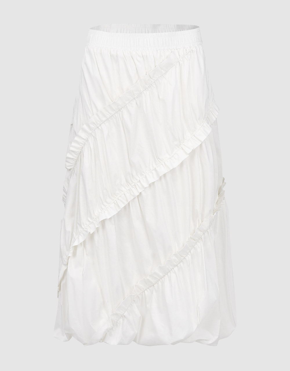 Elastic Waist A-Line Skirt