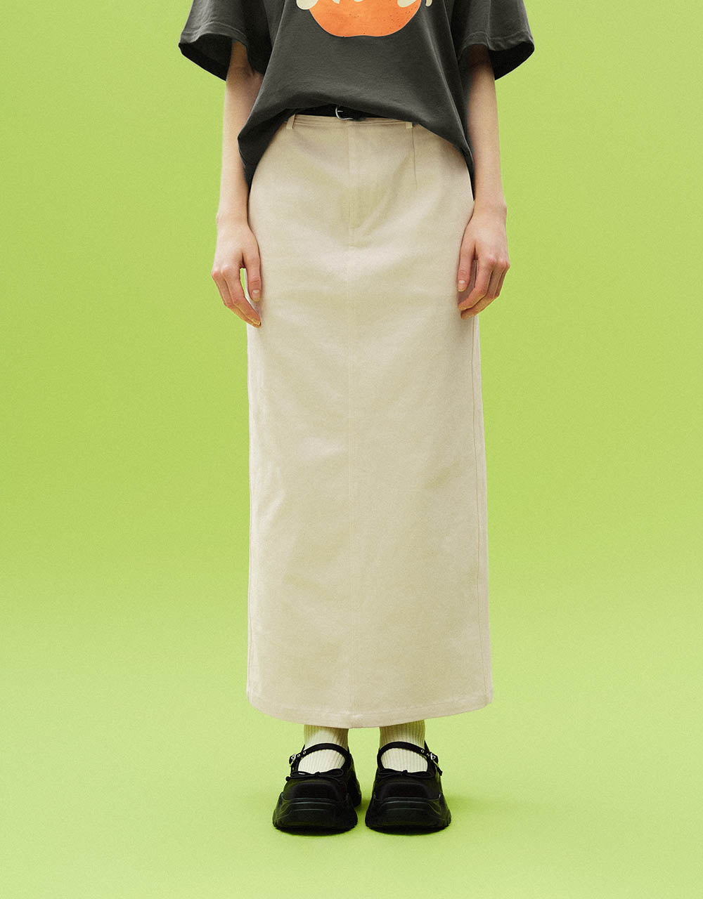 Straight Midi Skirt