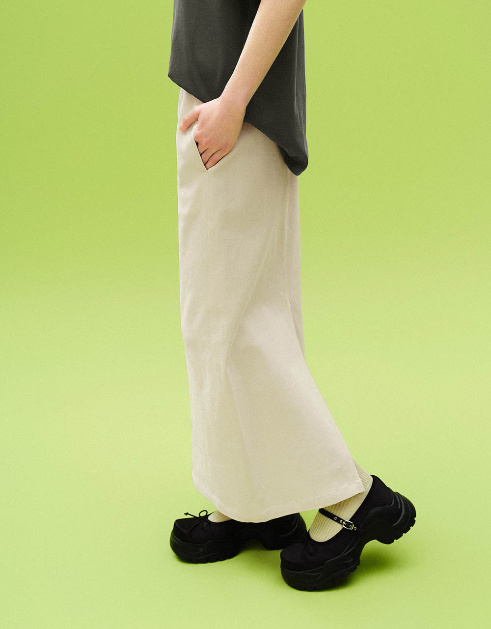 Straight Midi Skirt