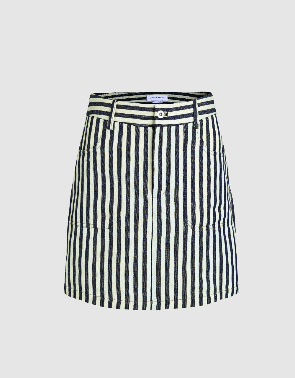 Striped Mini A-Line Skirt