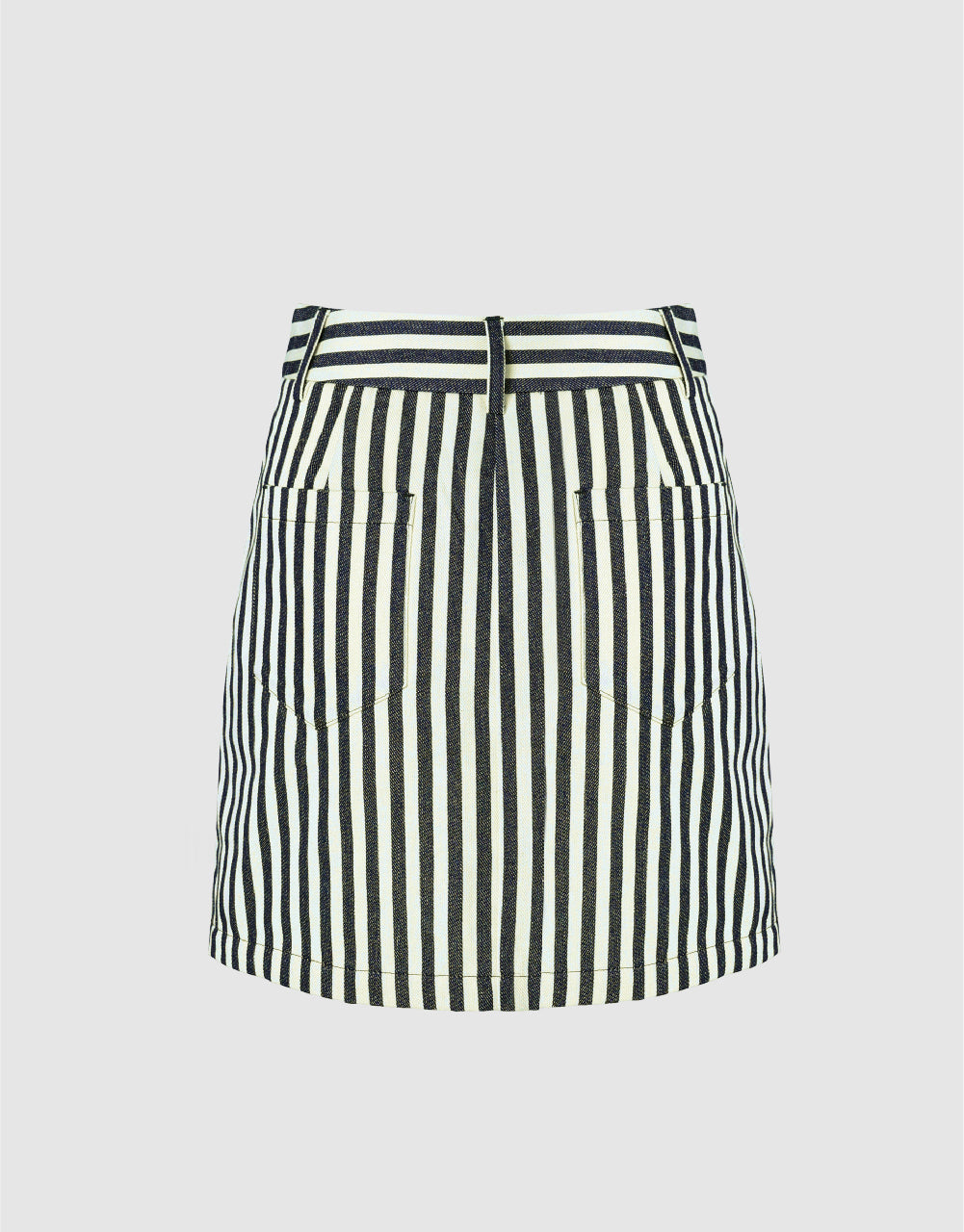 Striped Mini A-Line Skirt