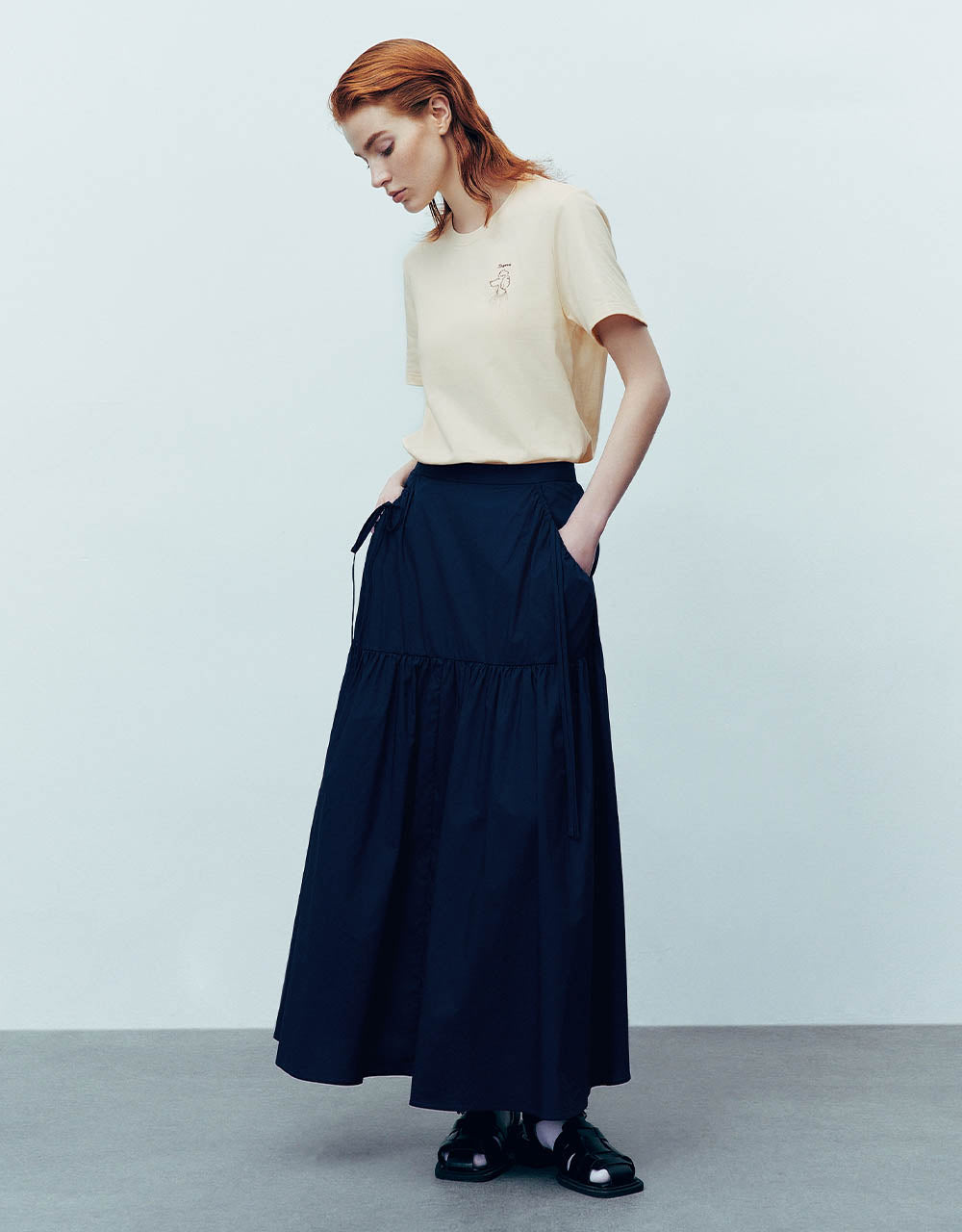 Midi A-Line Skirt