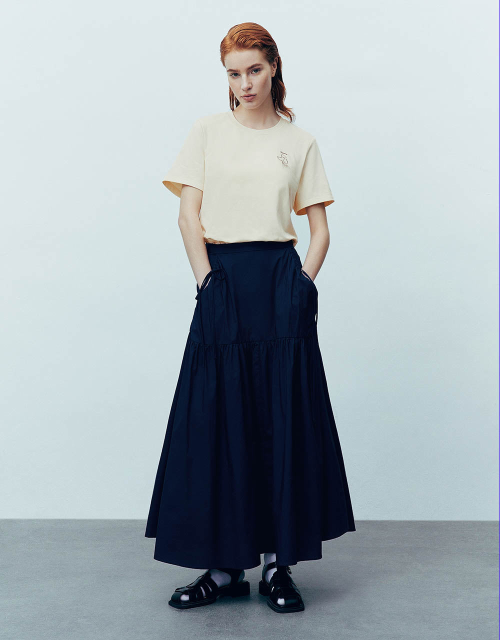 Midi A-Line Skirt