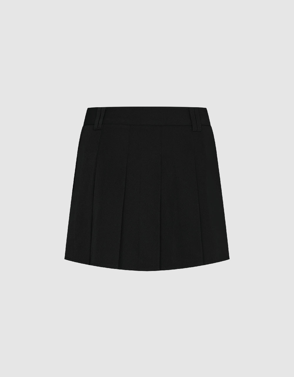 Pleated Mini A-Line Skirt