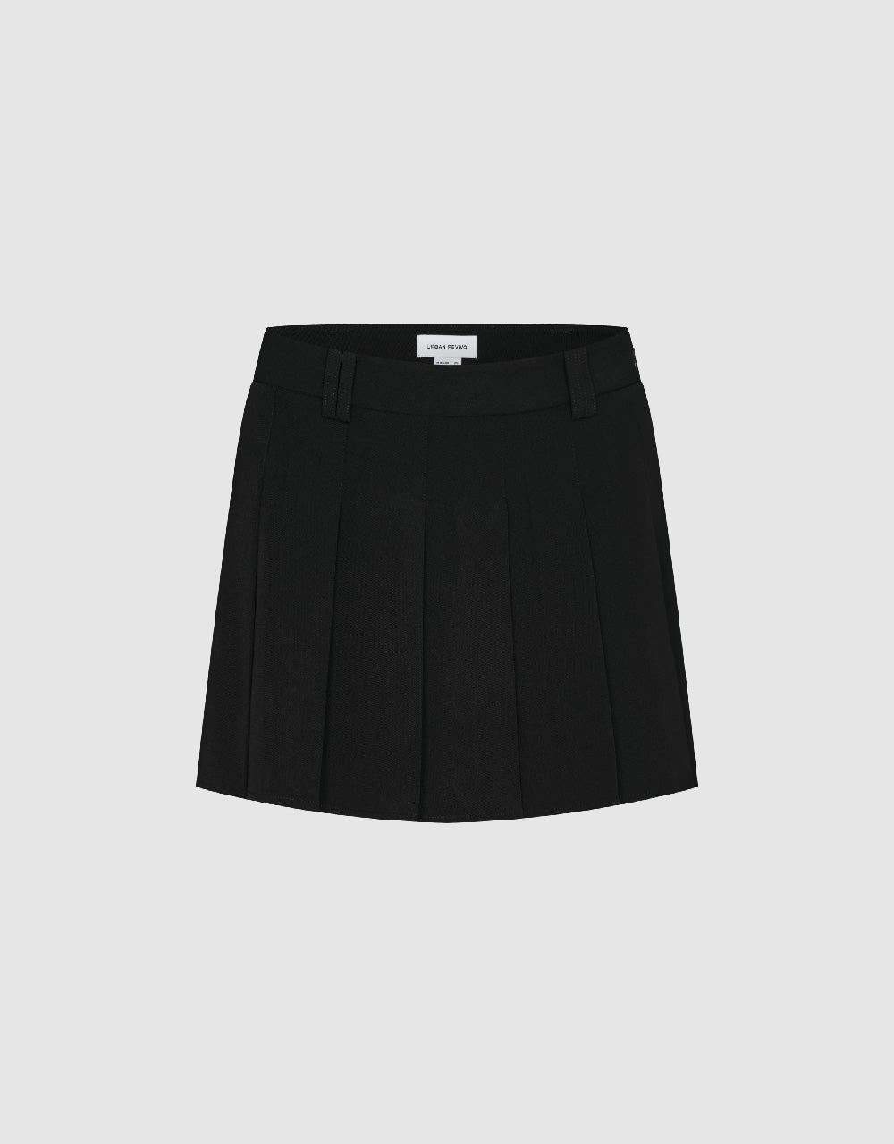 Pleated Mini A-Line Skirt