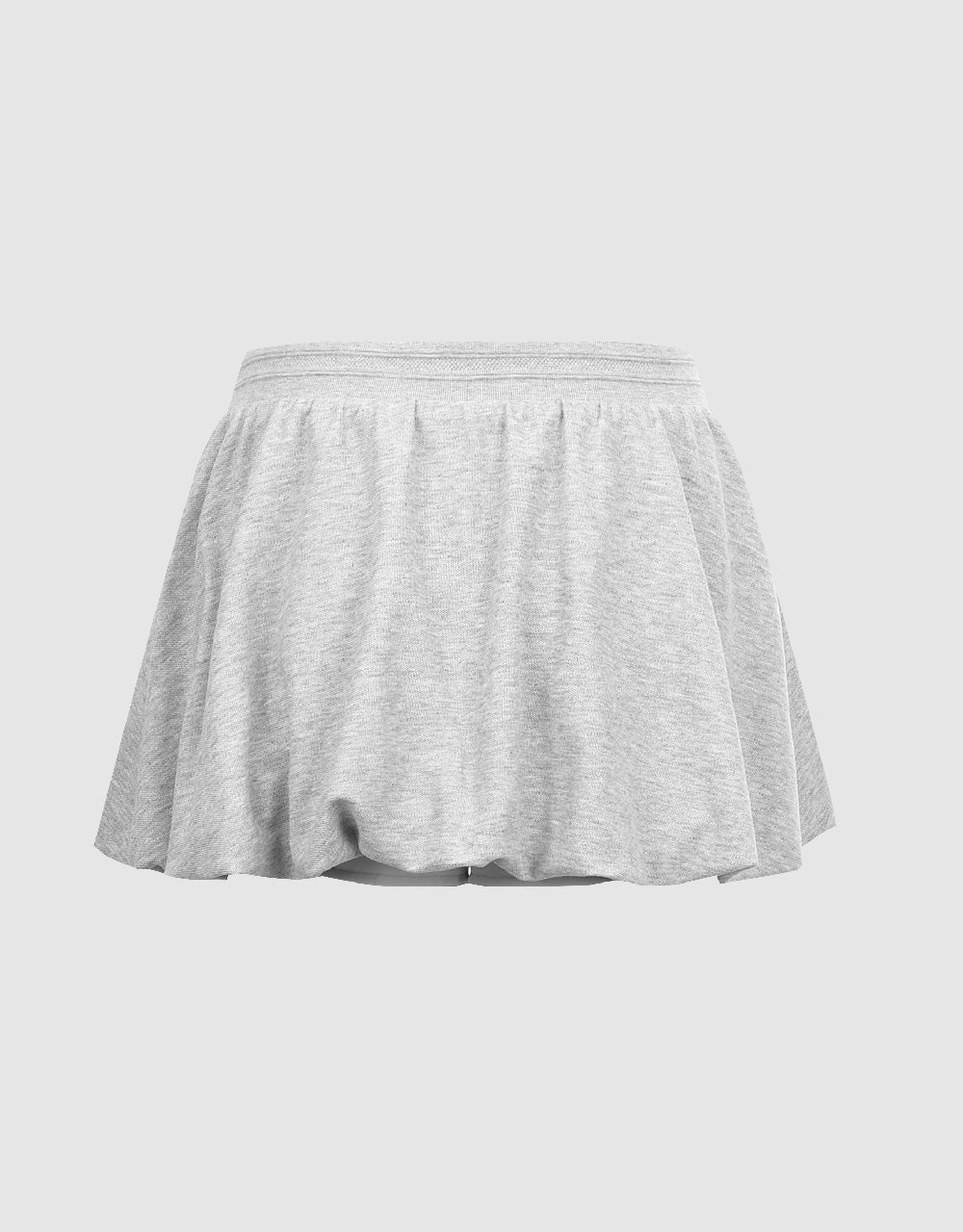 Elastic Waist Mini A-Line Skirt