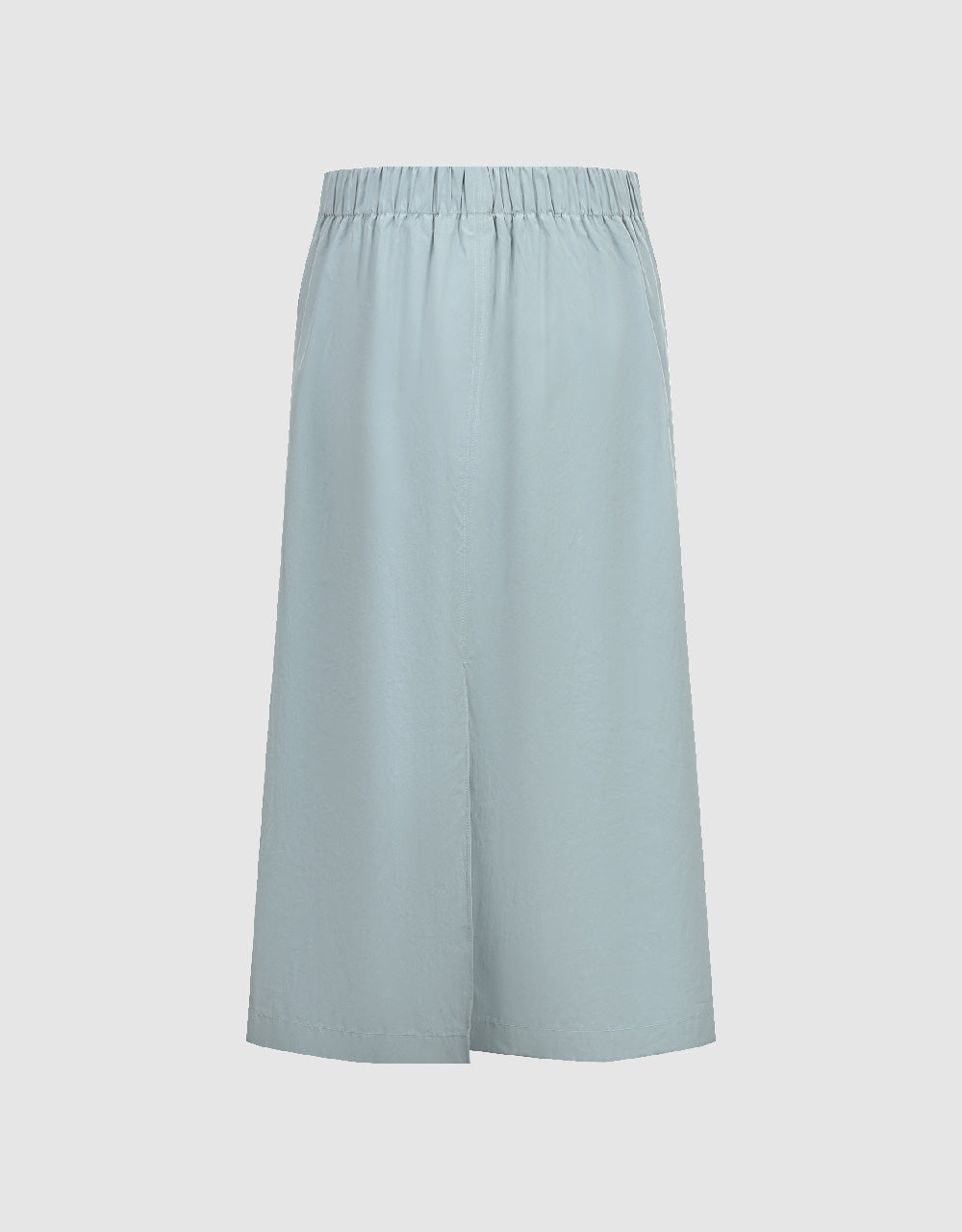 Drawstring Waist Midi A-Line Skirt