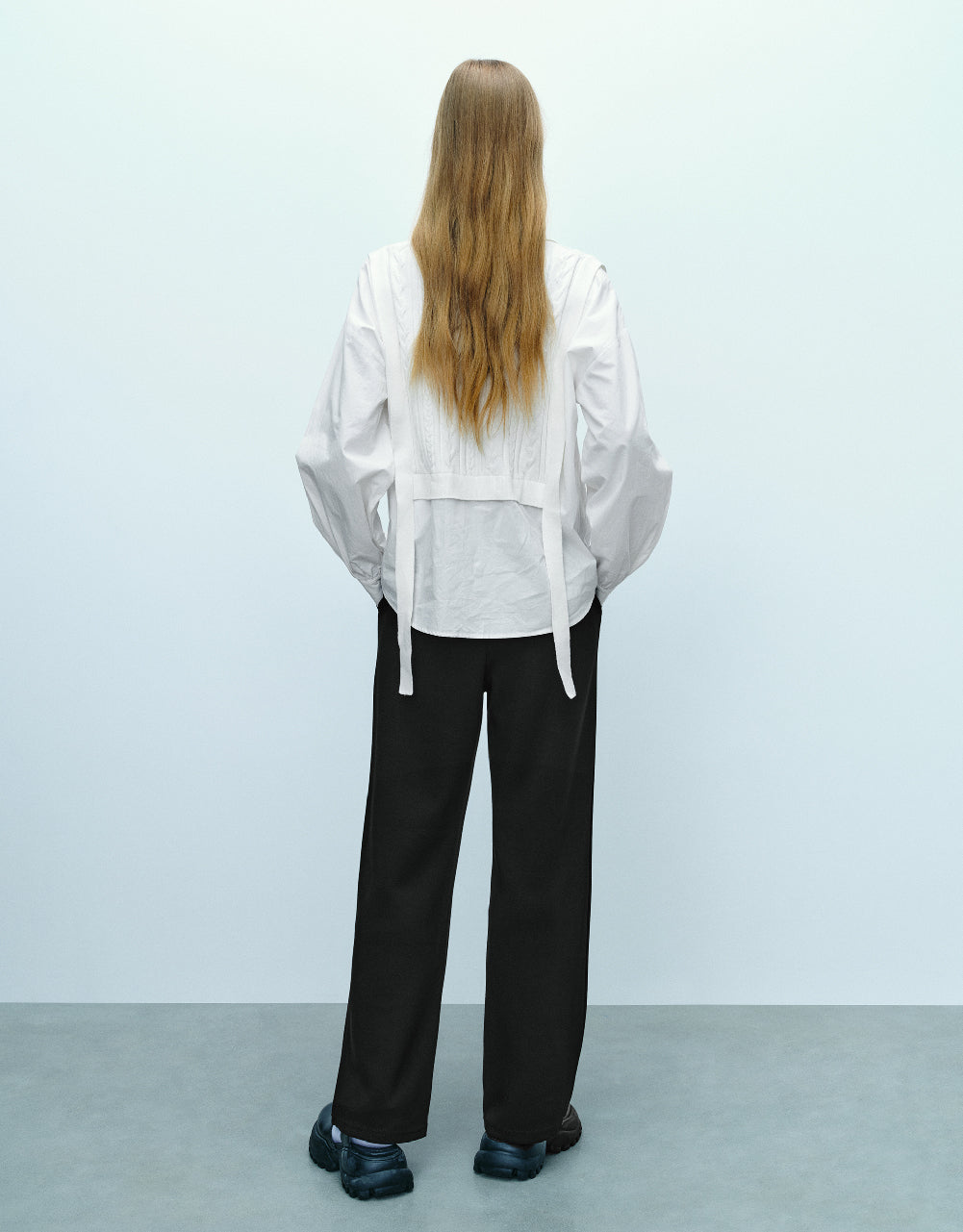 Elastic Waist Knitted Straight Pants