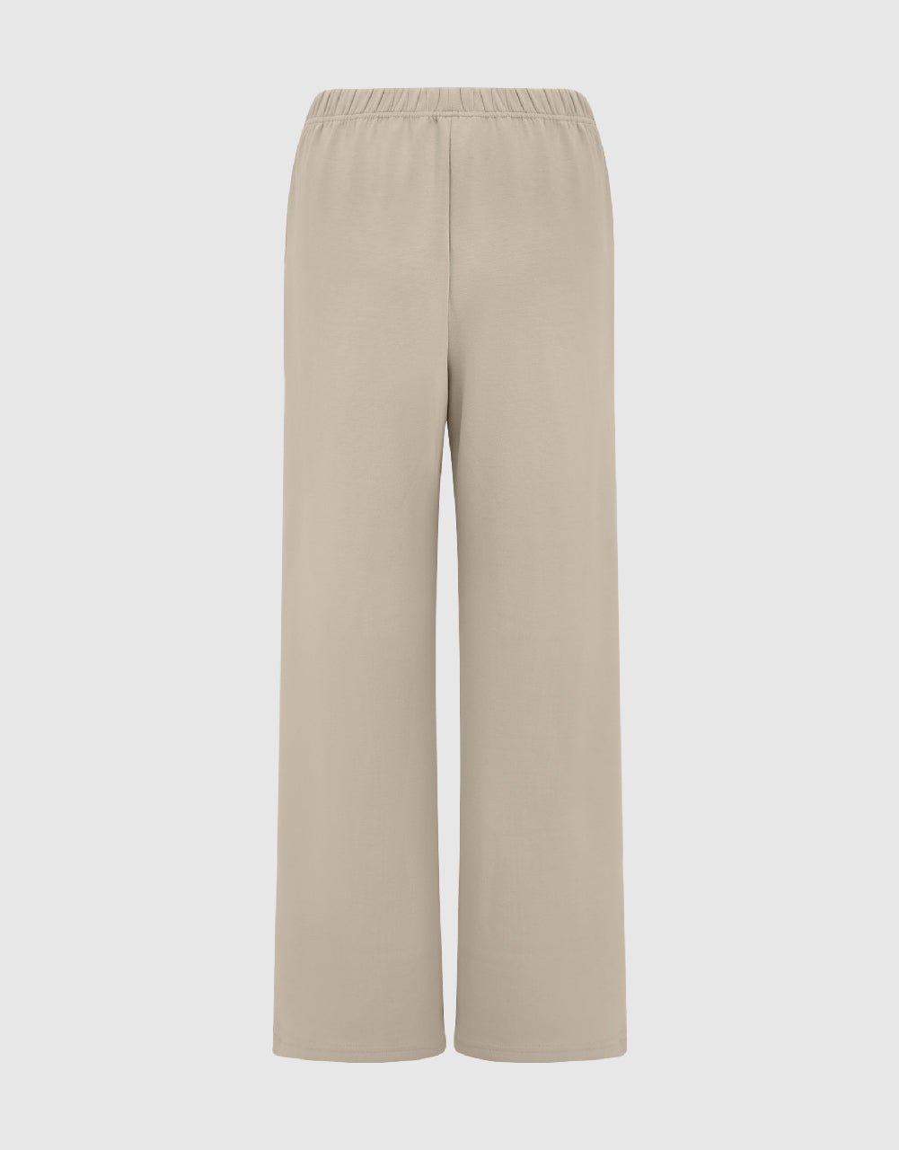 Elastic Waist Knitted Straight Pants