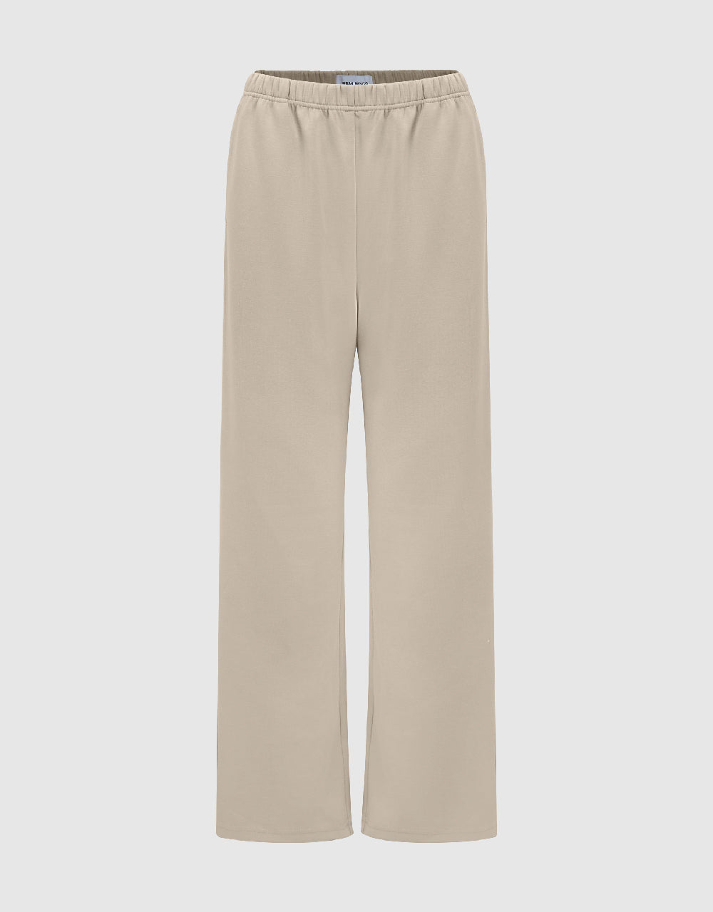 Elastic Waist Knitted Straight Pants