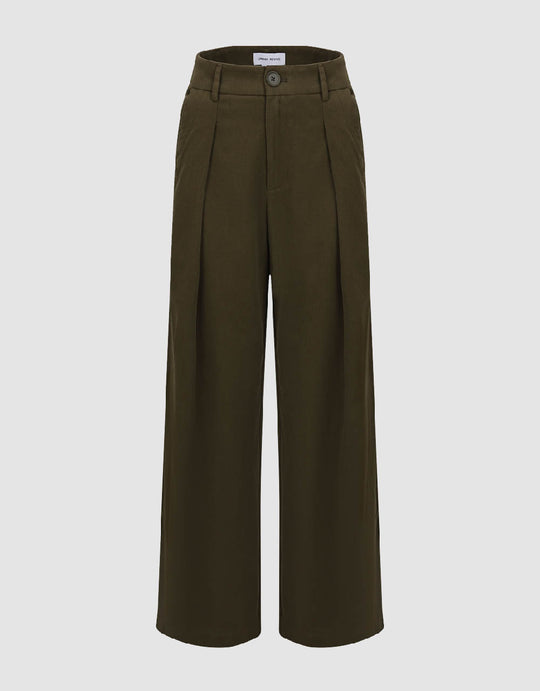 Tailored Wide-Leg Pants