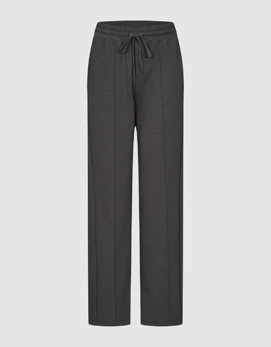 Drawstring Waist Knitted Straight Pants