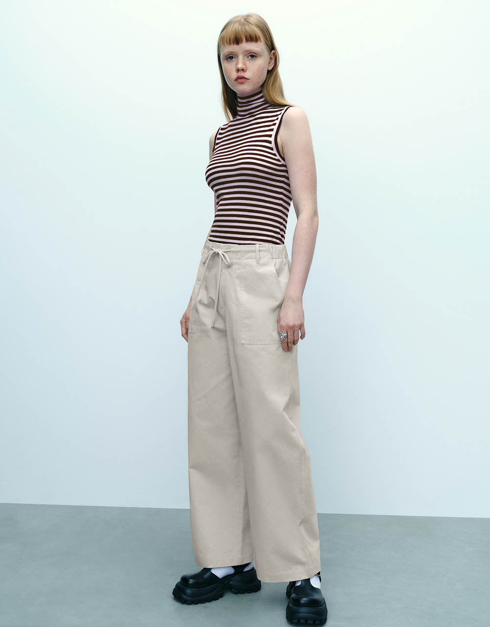 Wide-Leg Pants With Rope