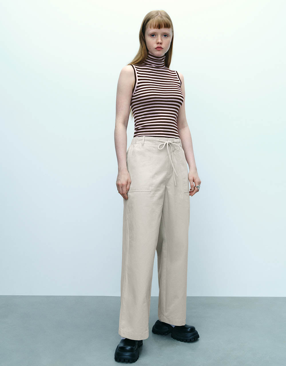 Wide-Leg Pants With Rope