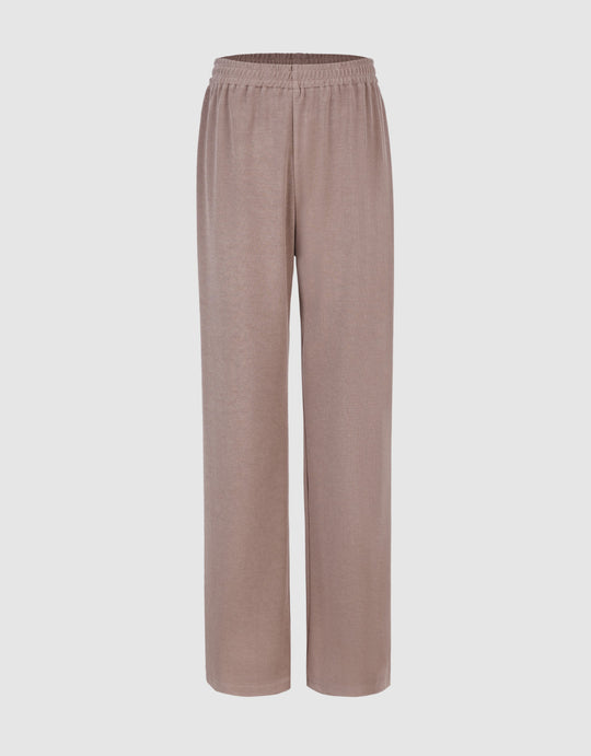 Knitted Long Straight Pants