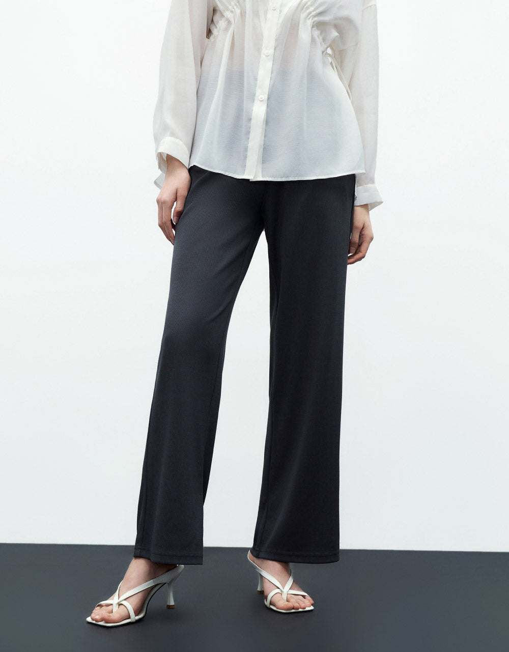Elastic Waist Knitted Pants