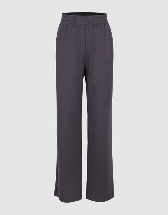 Elastic Waist Knitted Pants