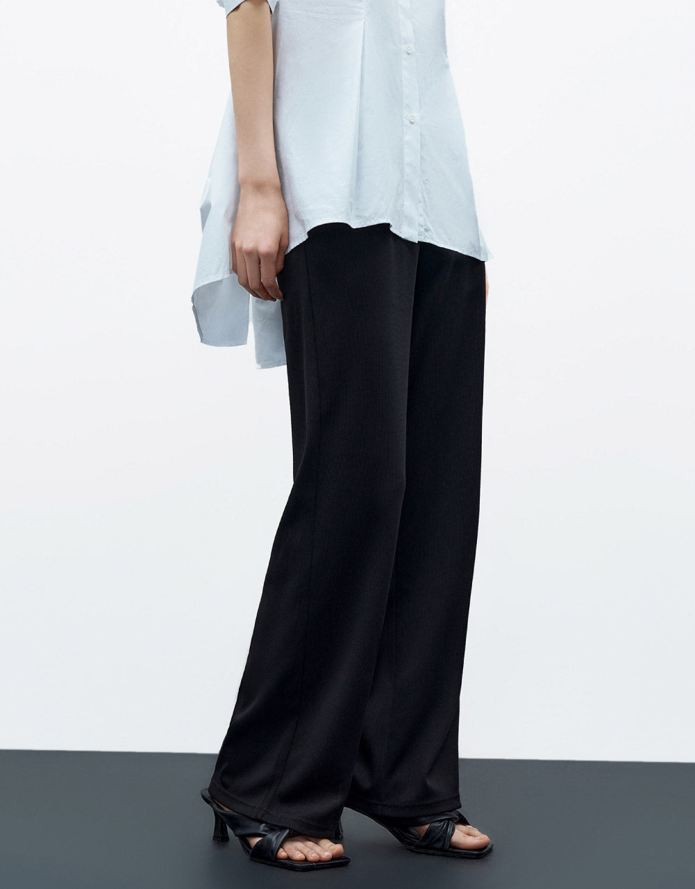 Elastic Waist Knitted Pants