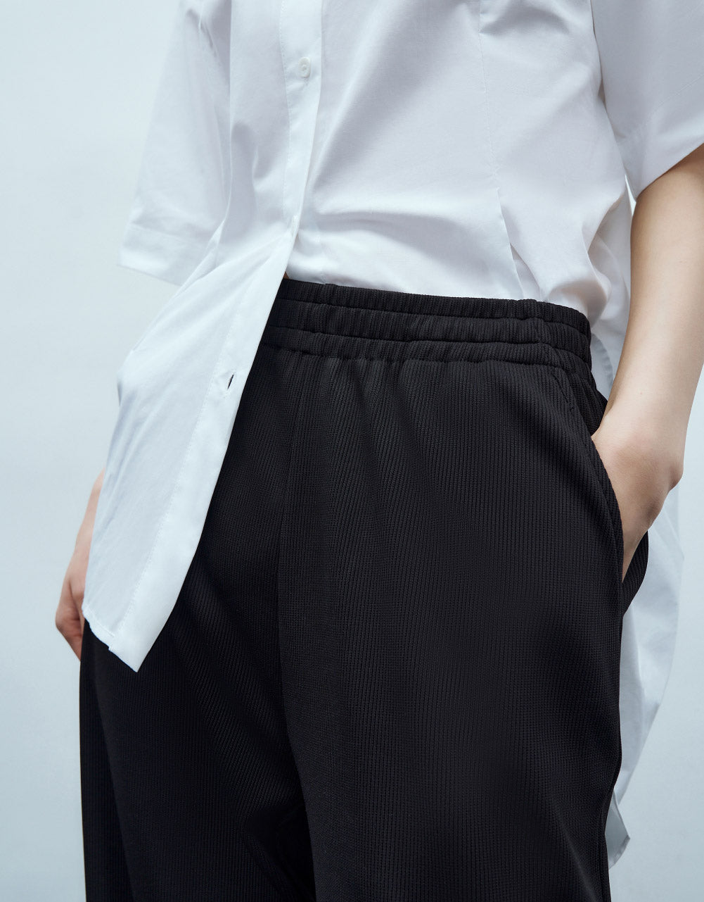 Elastic Waist Knitted Pants