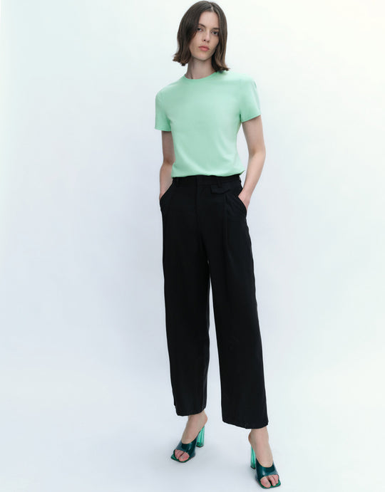 Thin Wide-Leg Pants
