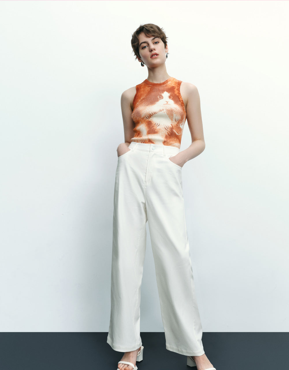 Woven Long Straight Pants