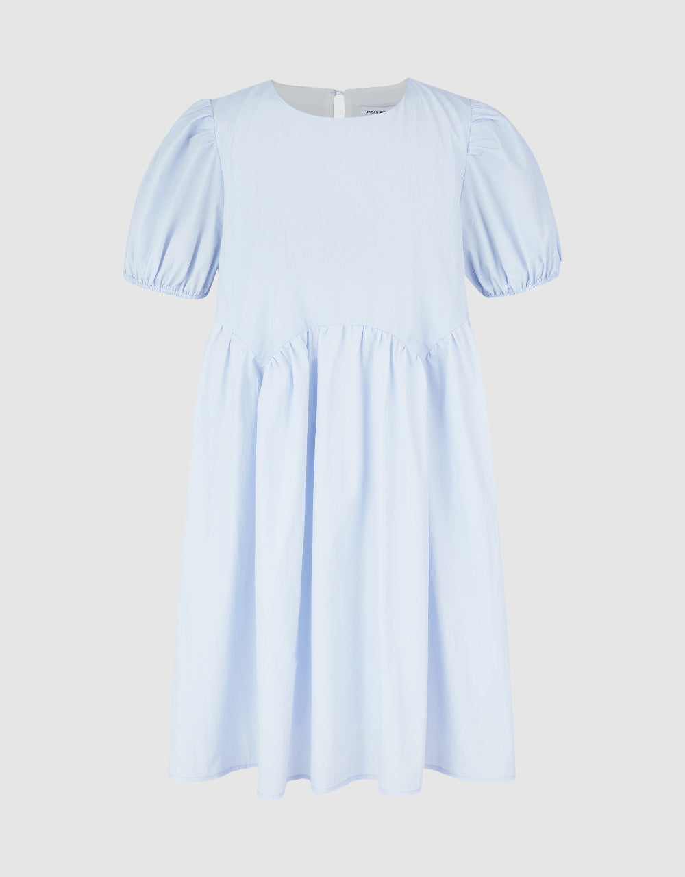 Crew Neck A-Line Shirt Dress