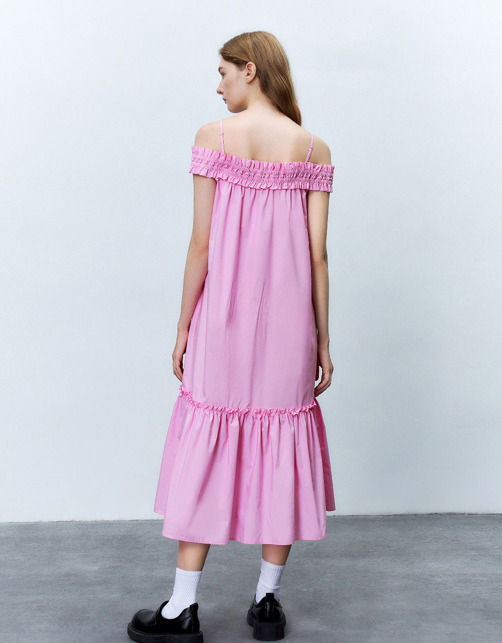 Sleeveless Off-Shoulder A-Line Dress