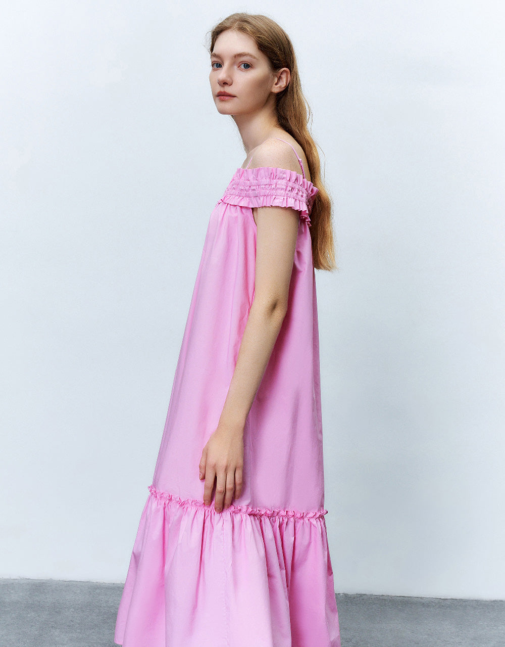 Sleeveless Off-Shoulder A-Line Dress