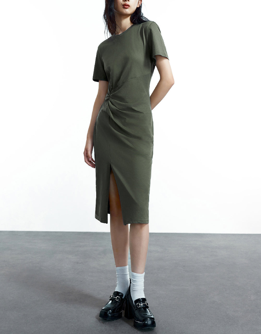 Crew Neck Skater Dress