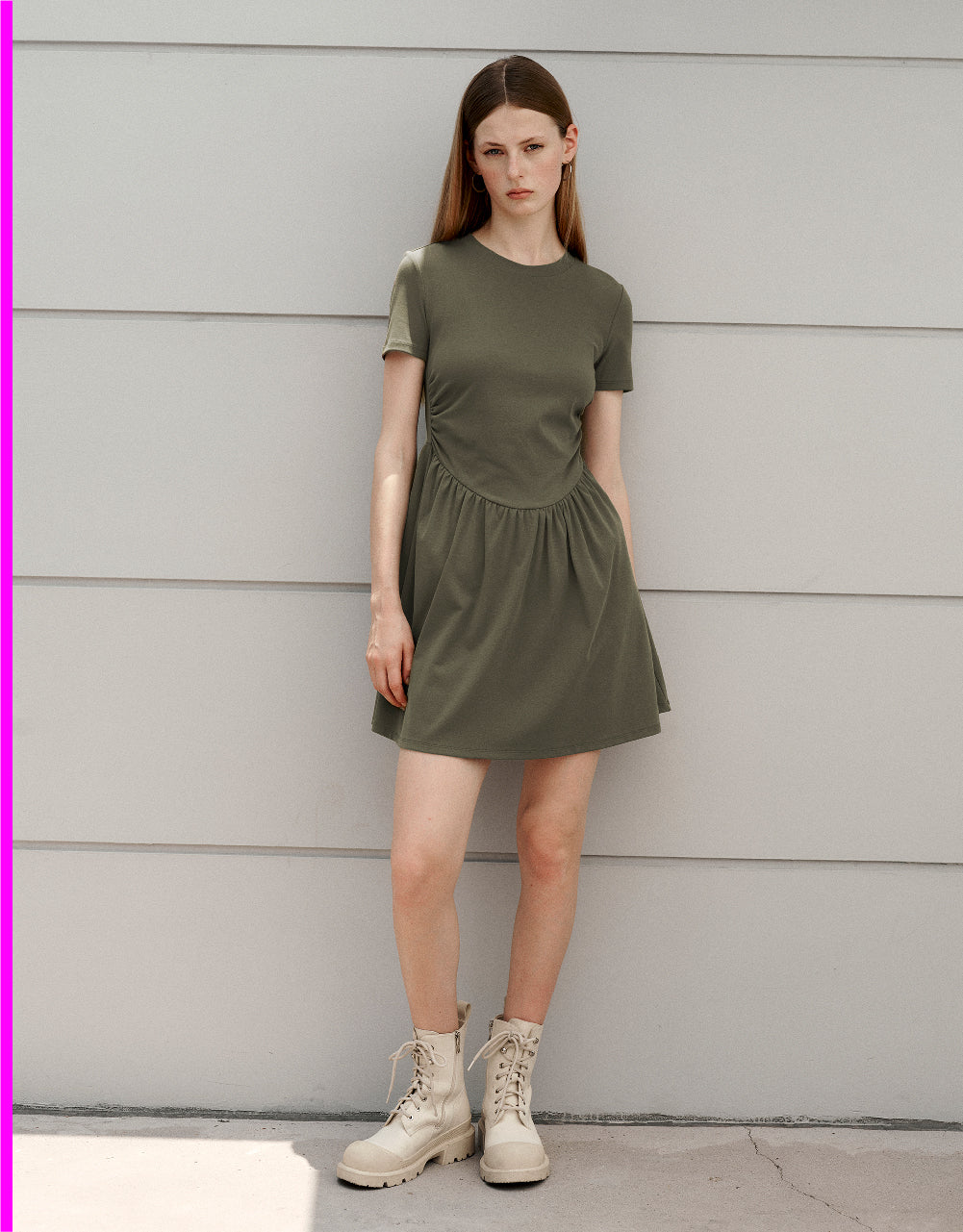 Crew Neck Skater Dress