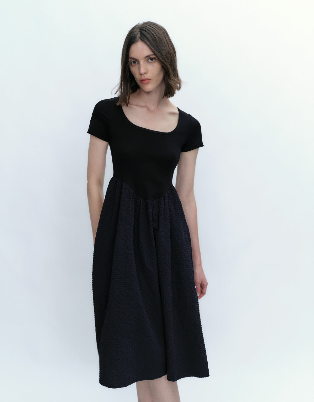 Crew Neck Midi Dress