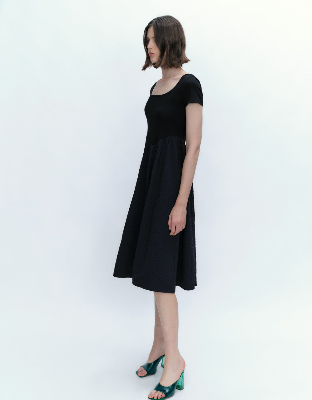 Crew Neck Midi Dress