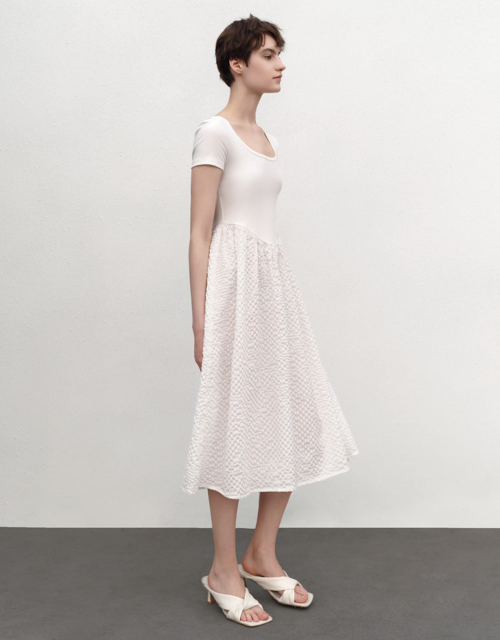 Crew Neck Midi Dress