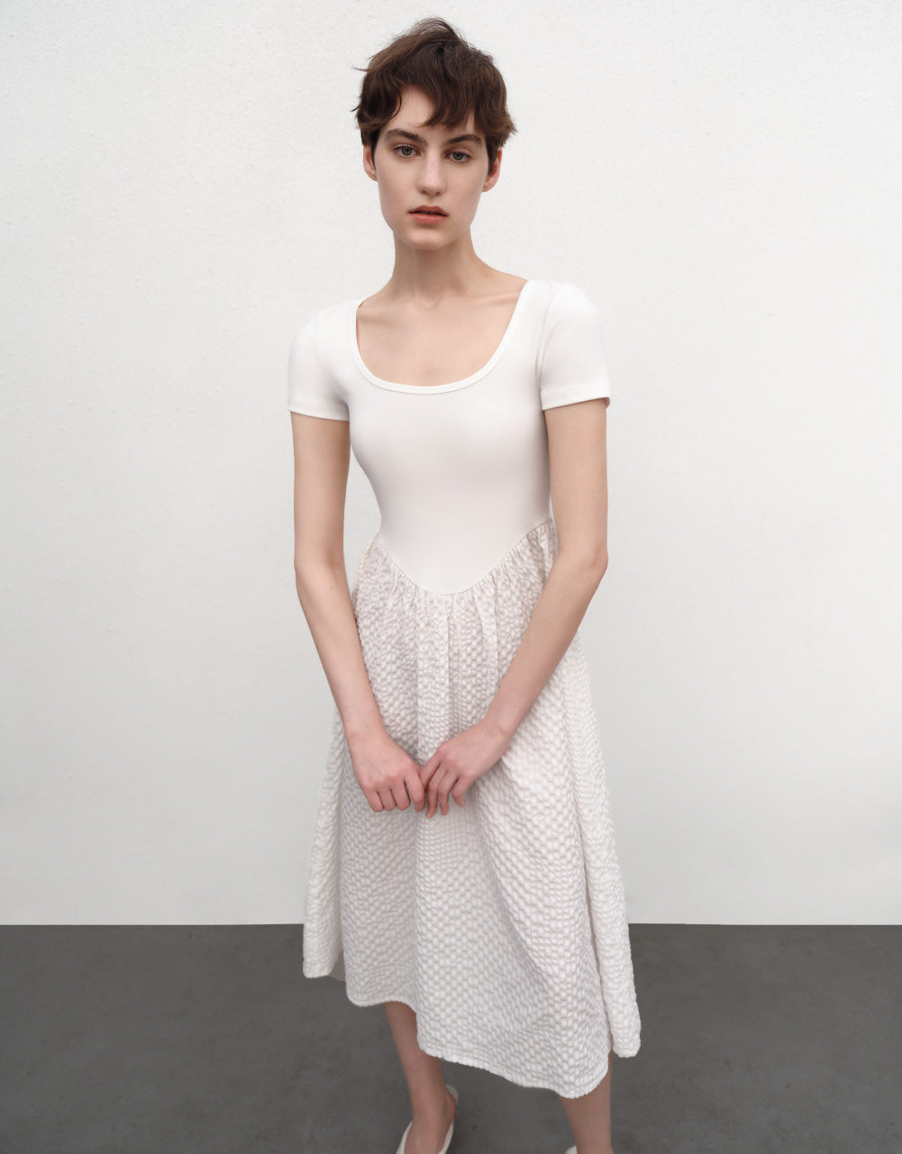 Crew Neck Midi Dress