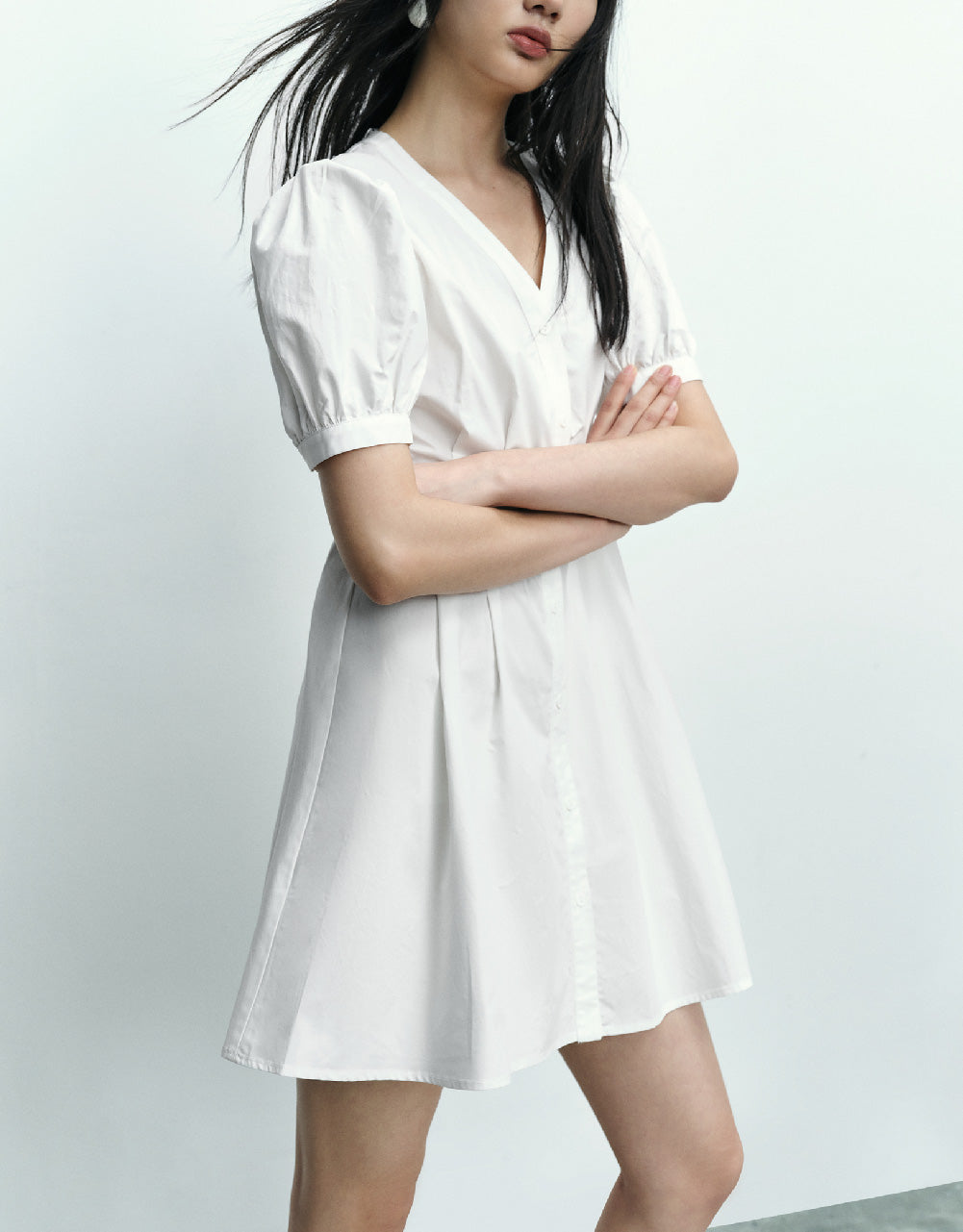 Standard Sleeve V-Neck Skater Dress