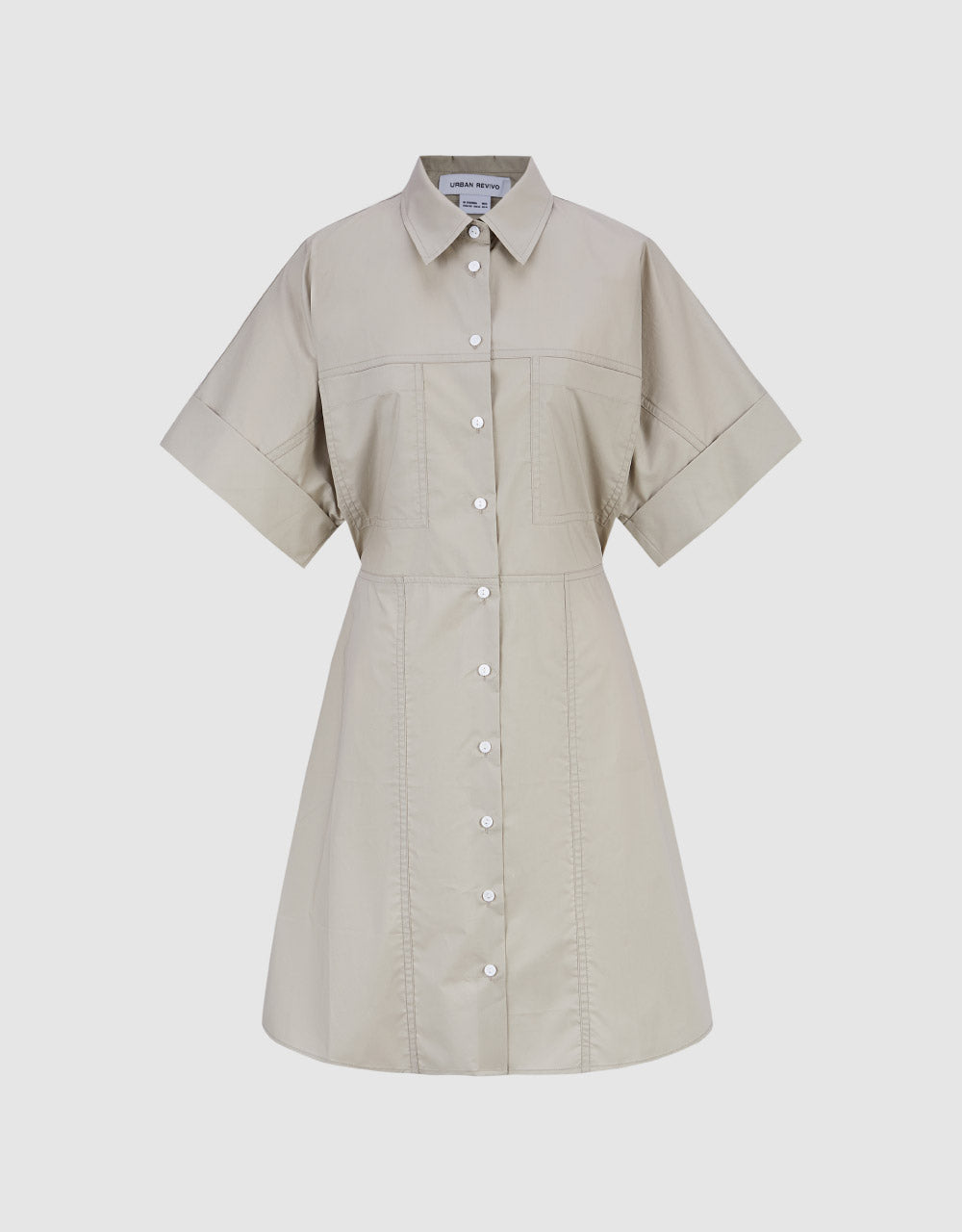 Lapel Straight Shirt Dress