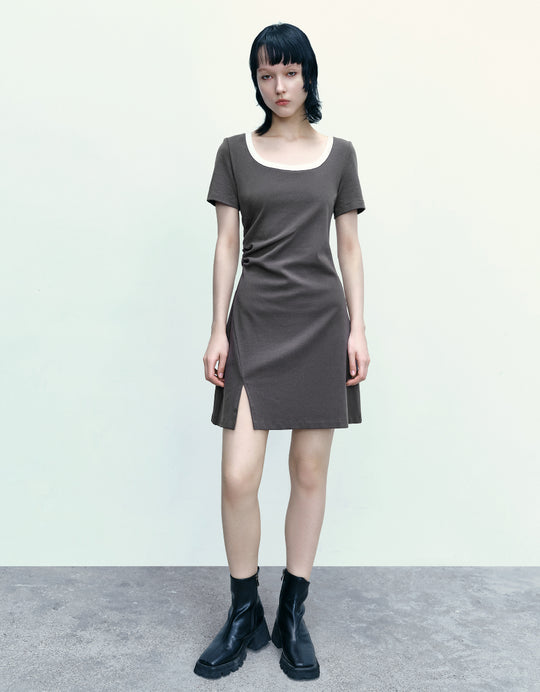 Crew Neck Skater Dress