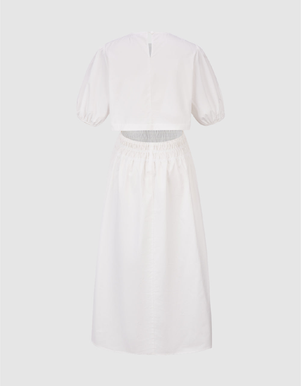 Crew Neck A-Line Shirt Dress