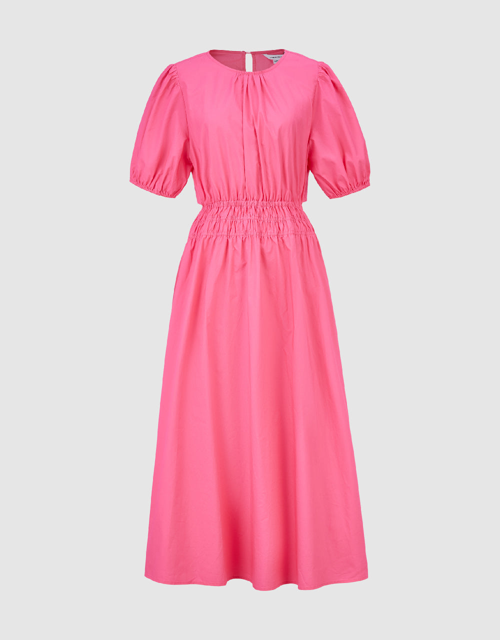 Crew Neck A-Line Shirt Dress