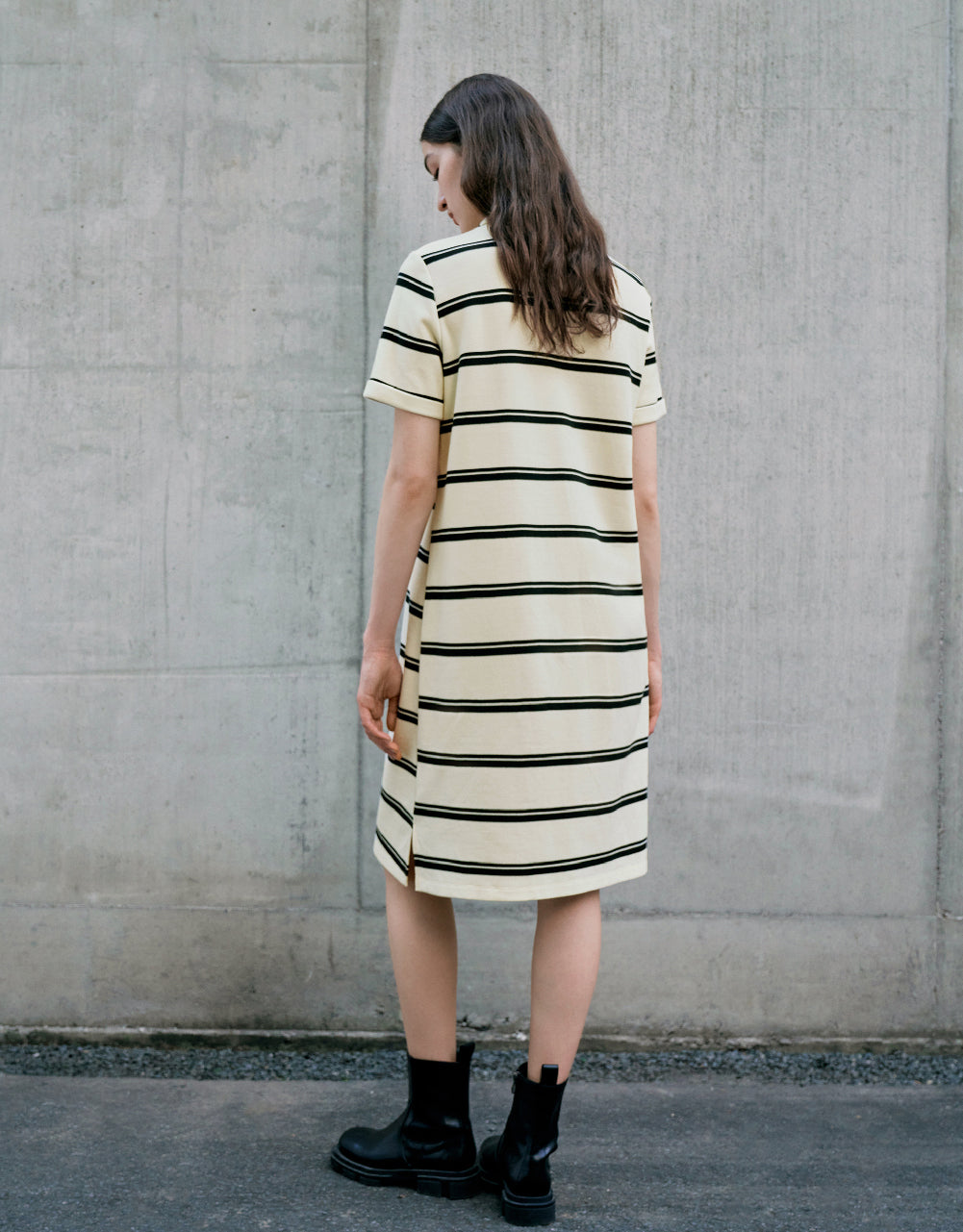Short Sleeve Polo Straight Dress