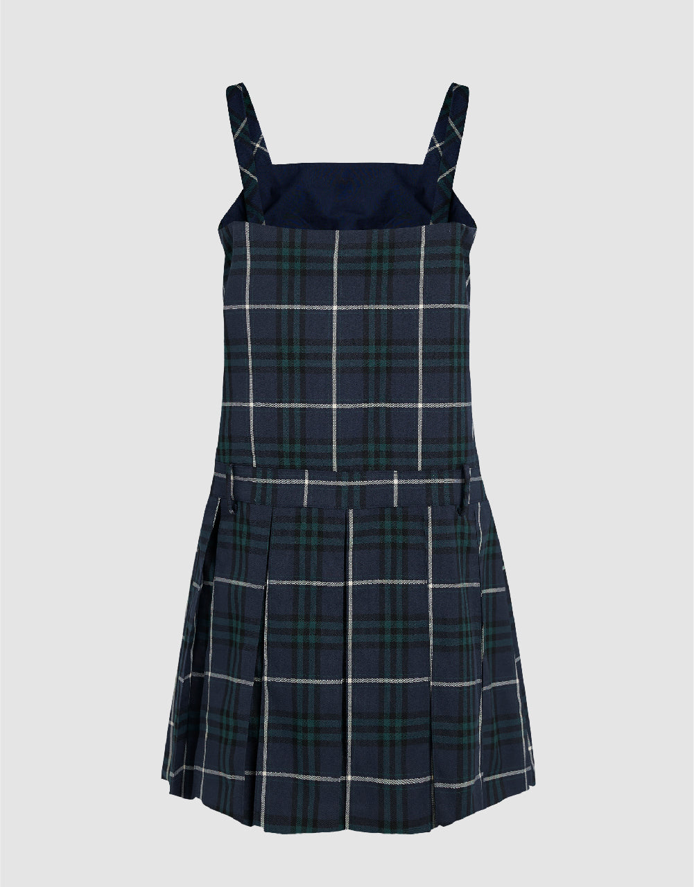 Plaid Sleeveless Square-cut Collar A-Line Dress